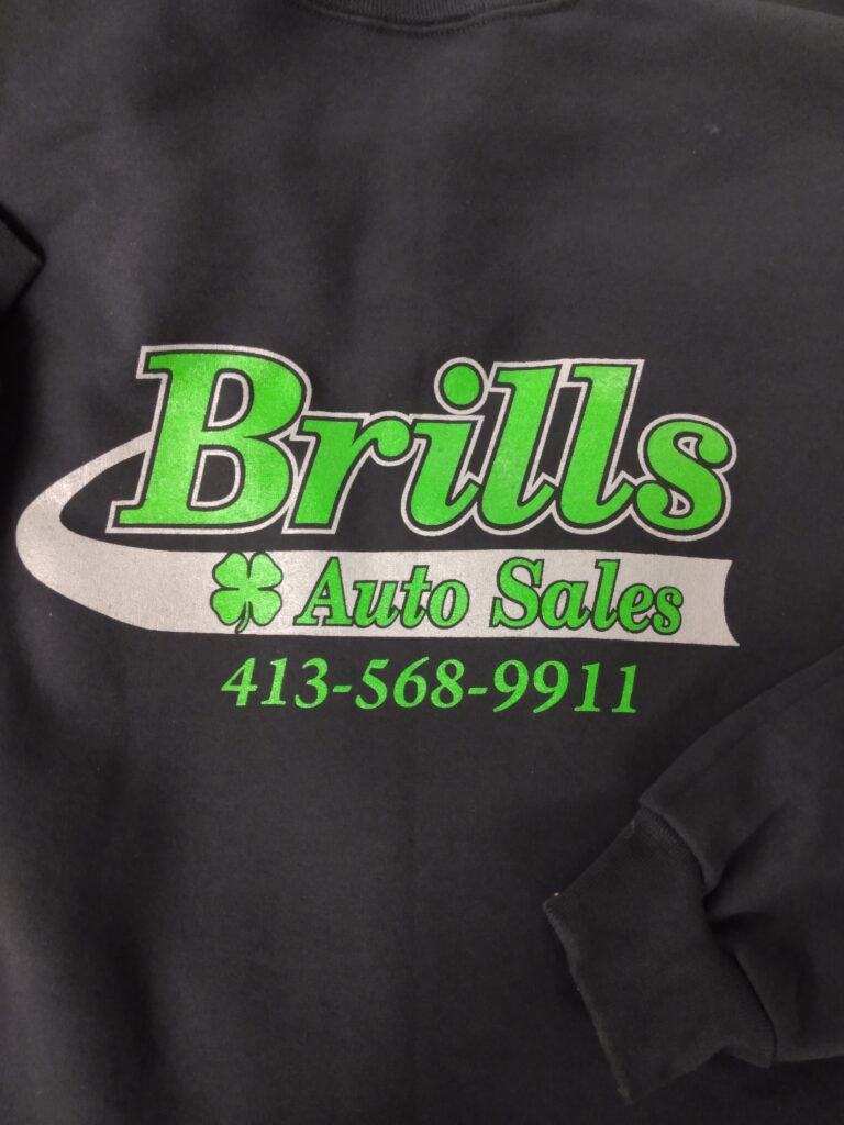 Brills Auto Sales Screen Printed Hoodie