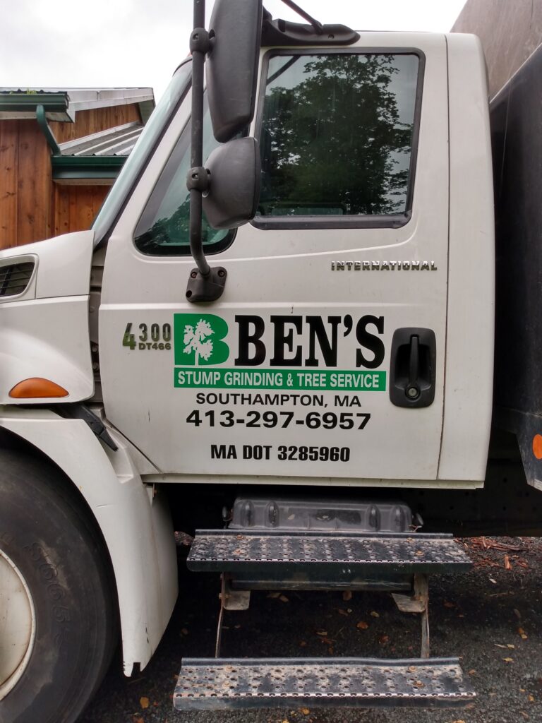 Ben's Stump Grinding & Tree Service Vehicle Lettering