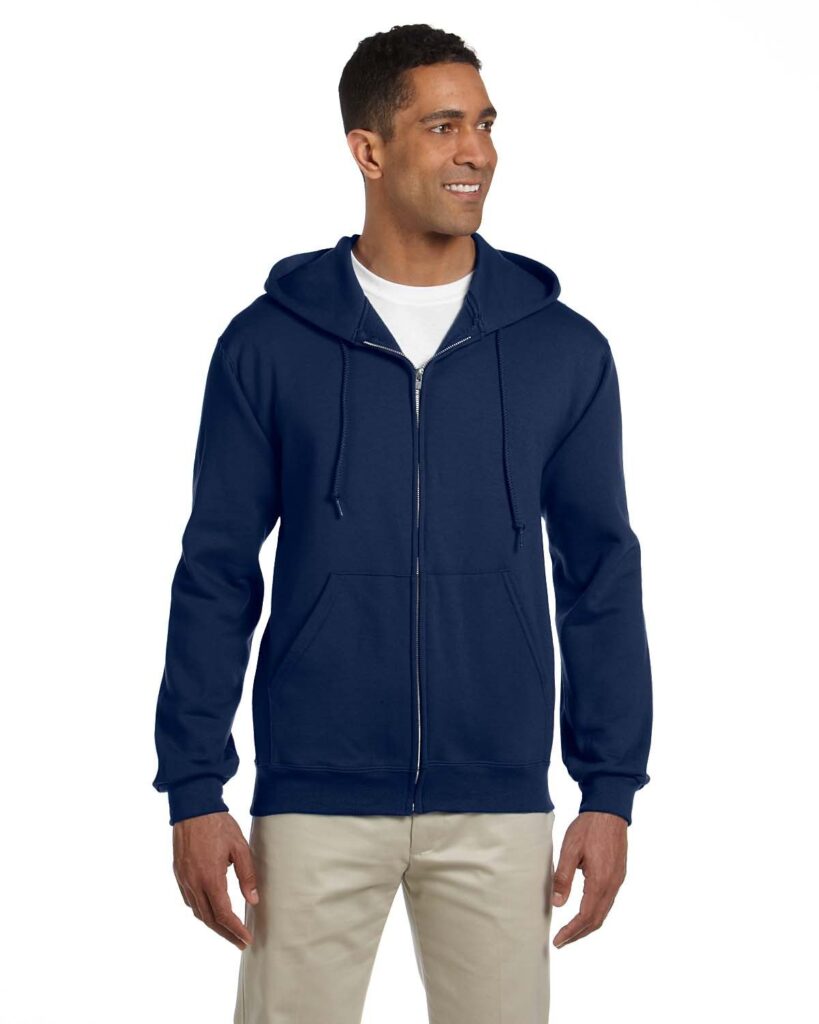 Jerzees Adult 9.5 oz., Super Sweats® NuBlend® Fleece Full-Zip Hooded Sweatshirt